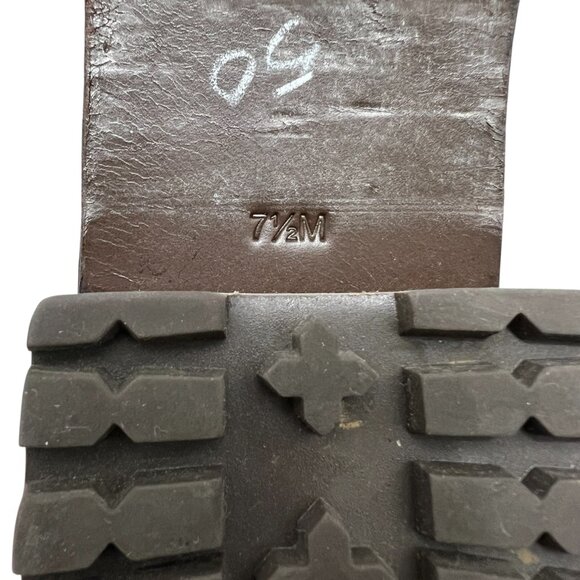 Tory Burch Chrystie Leather Moto Buckle Boots Dark Brown Women's size 7.5 - Picture 12 of 14